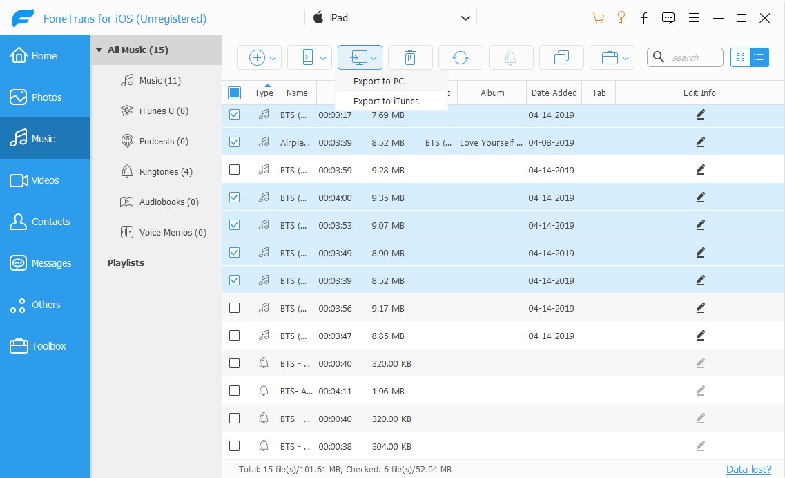 export fonetrans