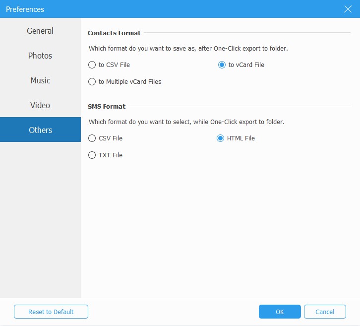 Contacts Tab