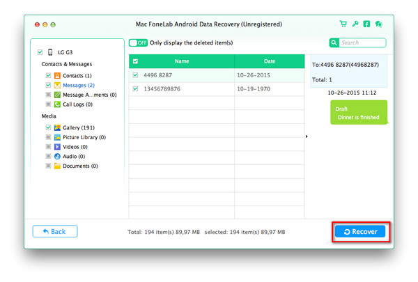 Preview and Scan Recovery Files